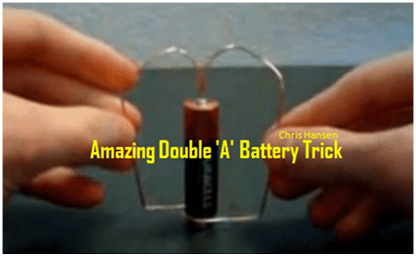 With AA Batteries And Wires, He Creates This Cool Trick! Fun!
